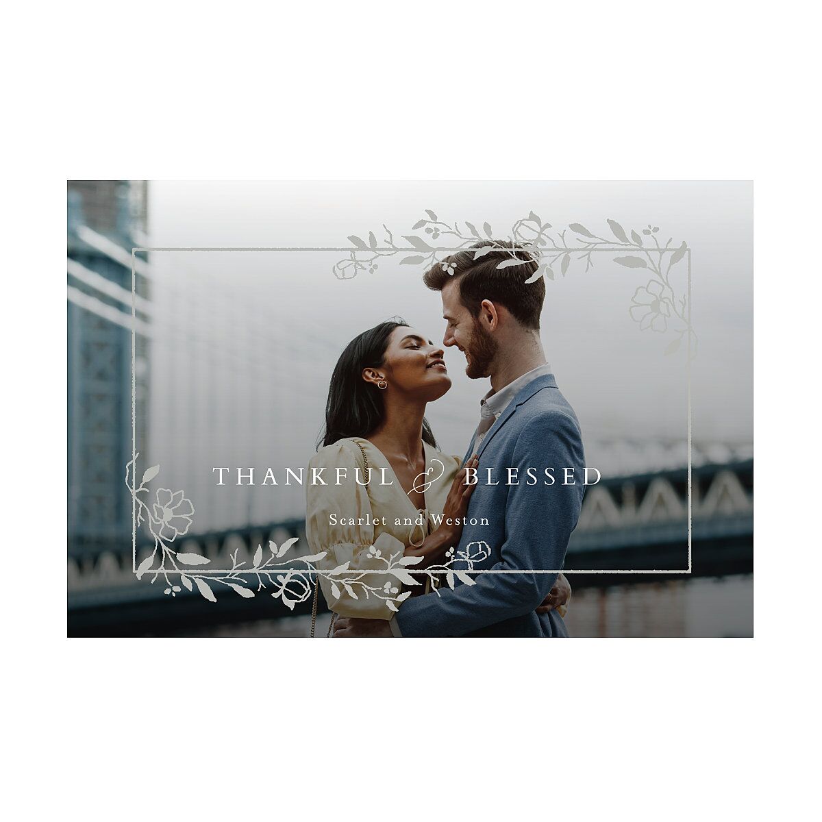 Delicate Vines Thank You Postcards