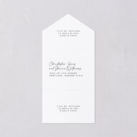 Modern Vow All-in-One Wedding Invitations Charcoal Signature Light Both Recipient and Return Addresses No