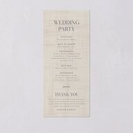 Western Tapestry Wedding Programs Linen Signature