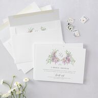 Formal Wisteria Garden Crest Bridal Shower Invitations by Bridgerton Purple Haze Signature Blank Standard