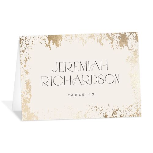 Metallic Edge Place Cards Gold Champagne Signature