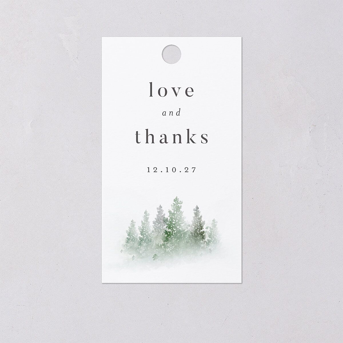 Mountain Mist Favor Gift Tags — view 1