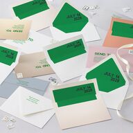 Hand Drawn Party Rehearsal Dinner Invitations Jewel Green Signature Blank Standard
