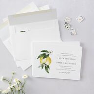 Botanical Lemon Wedding Invitations Buttercup Signature Blank No Standard