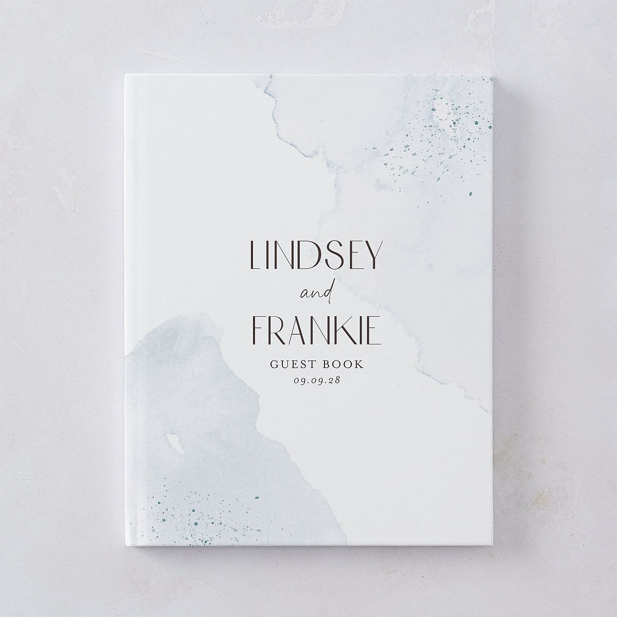 Watercolor Wash Wedding Guest Book Pool