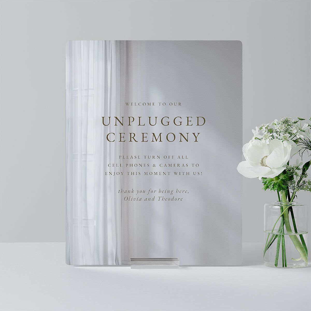 Eucalyptus Bouquet Mirrored Acrylic Tabletop Sign Small Terracotta Mirrored Acrylic S Tabletop Table Standard