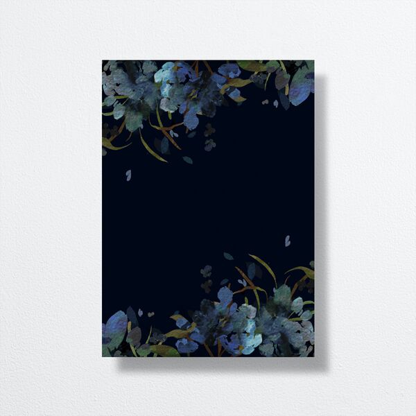 Midnight Floral Rehearsal Dinner Invitations Navy Signature