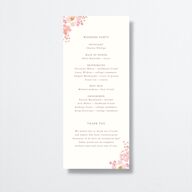 Blooming Frame Wedding Programs Gold Pink Cotton Signature