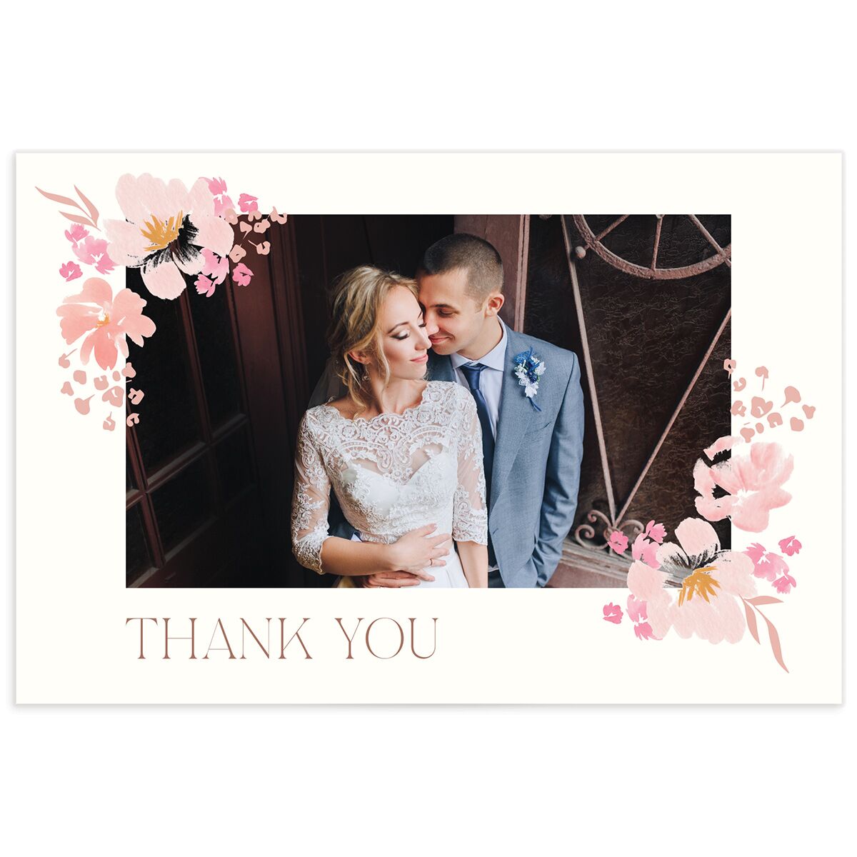 Blooming Frame Thank You Postcards