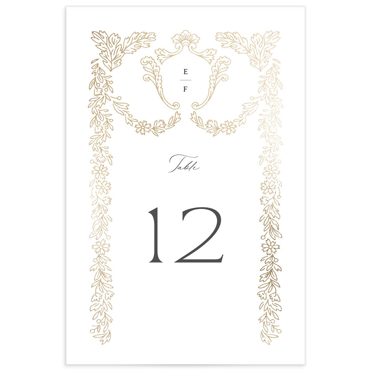 Baroque Border Table Numbers