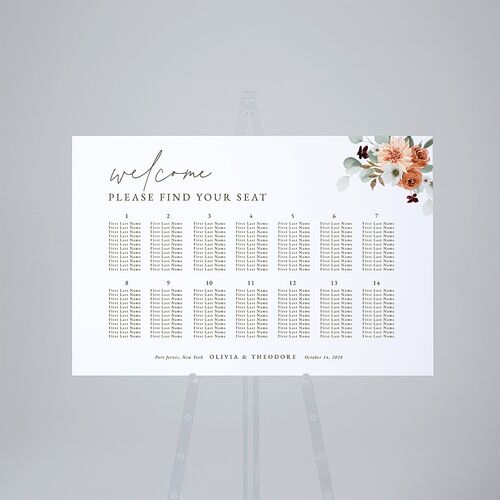 Eucalyptus Bouquet Standard Seating Chart Large Terracotta Standard Indoor Foam Core L Seating