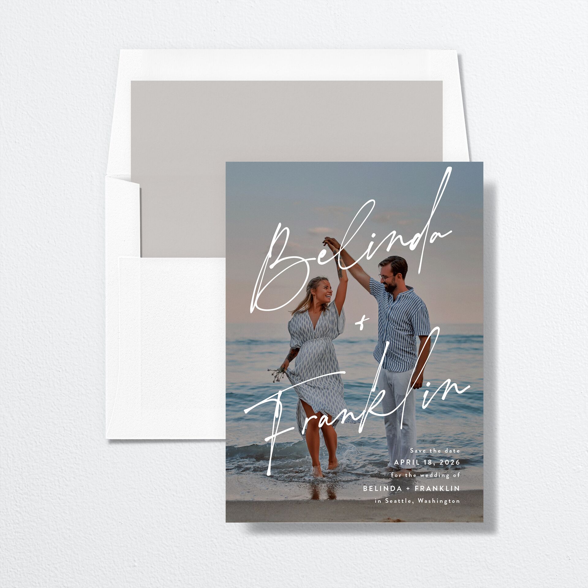 Names Save The Date Cards — view 4
