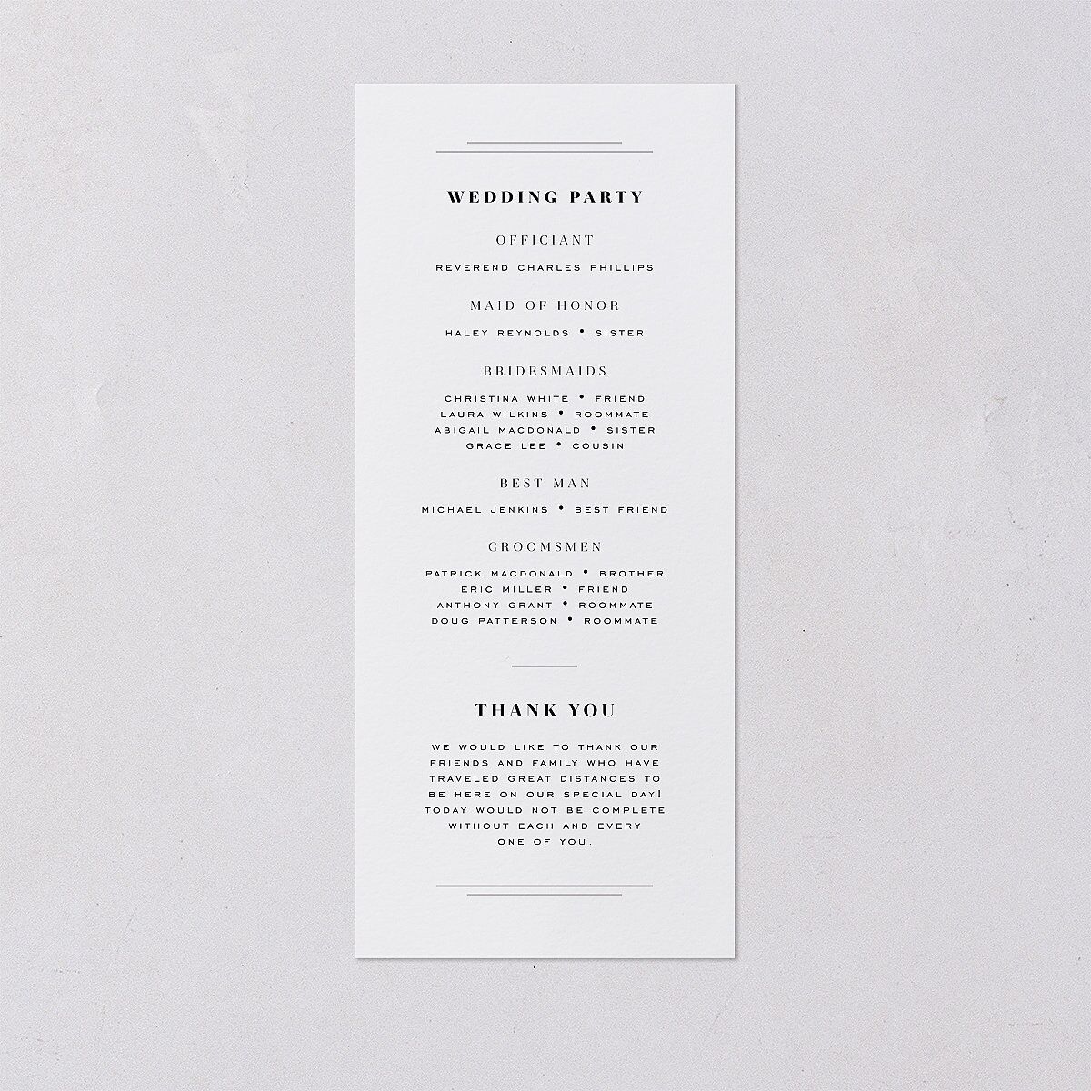 Framed Photo Wedding Programs Gold Pure White Signature