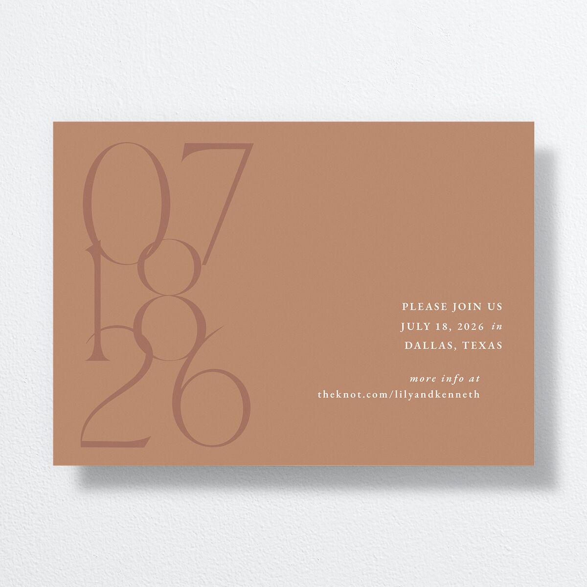 Offset Date Save The Date Cards Saddle Signature smooth No