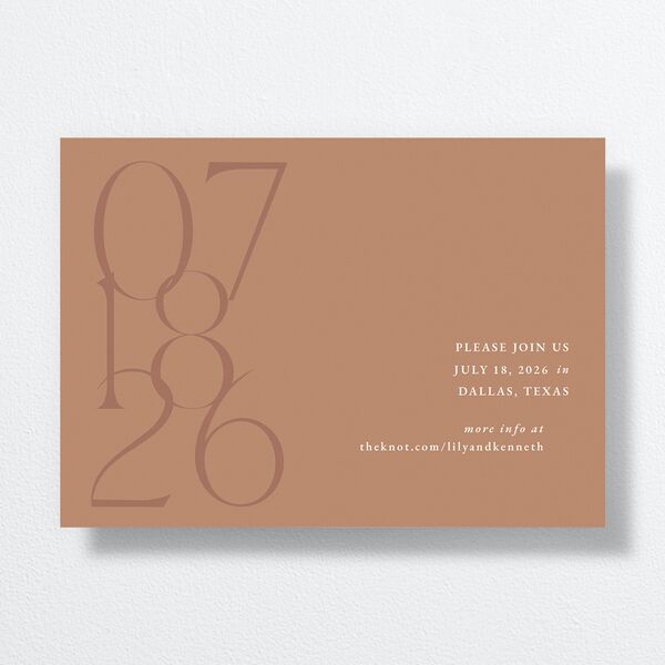 Offset Date Save The Date Cards Saddle Signature smooth No