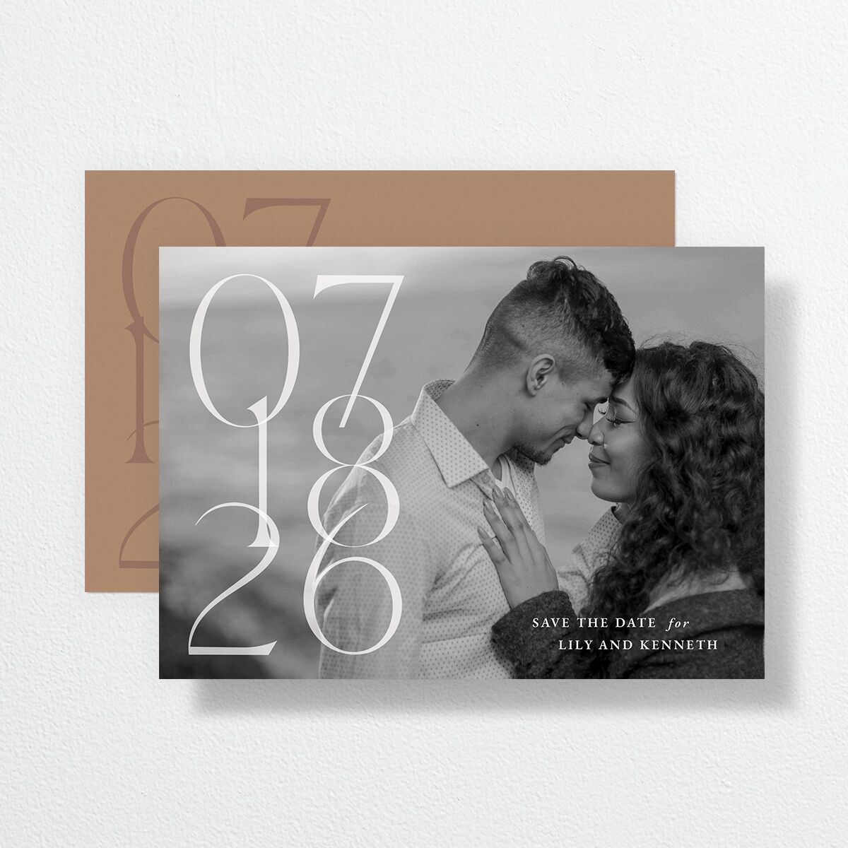 Offset Date Save The Date Cards Saddle Signature smooth No