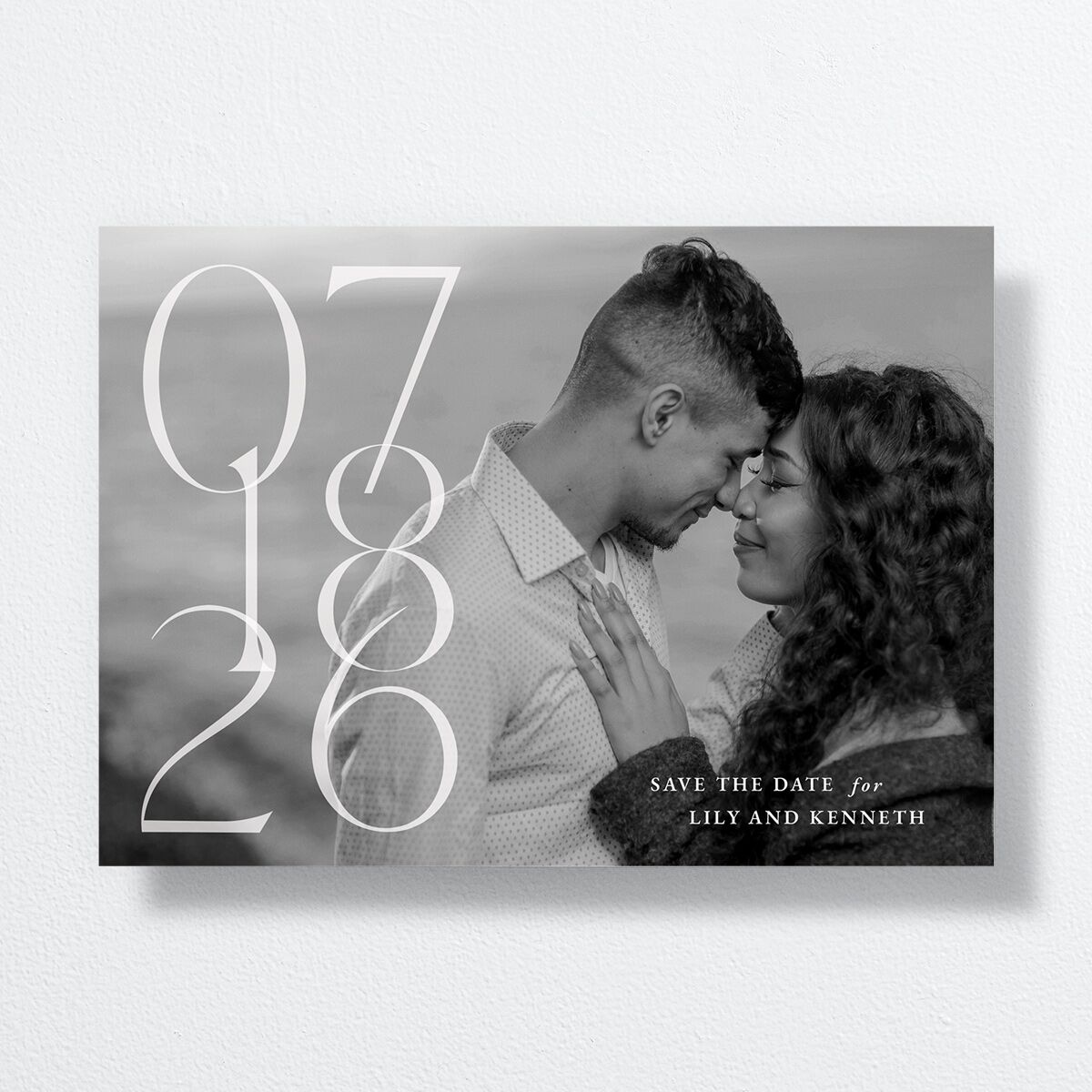 Offset Date Save The Date Cards Saddle Signature smooth No