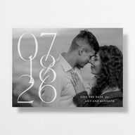 Offset Date Save The Date Cards Saddle Signature smooth No