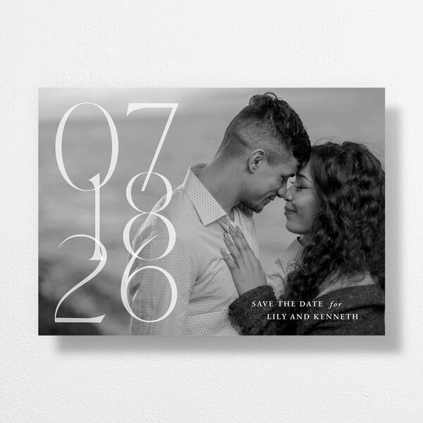 Offset Date Save The Date Cards Saddle Signature smooth No