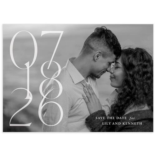 Offset Date Save The Date Cards Saddle Signature smooth No