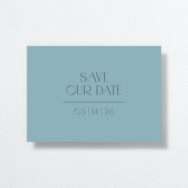 Snapshots Save The Date Cards Gold Dark Navy Signature smooth No