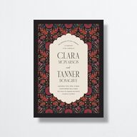 Ornate Garden Wedding Invitations Garnet Signature No