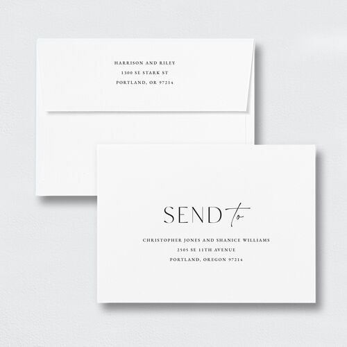 Film Strip Save the Date Magnet Envelopes White Standard Pure White Both Recipient and Return Addresses