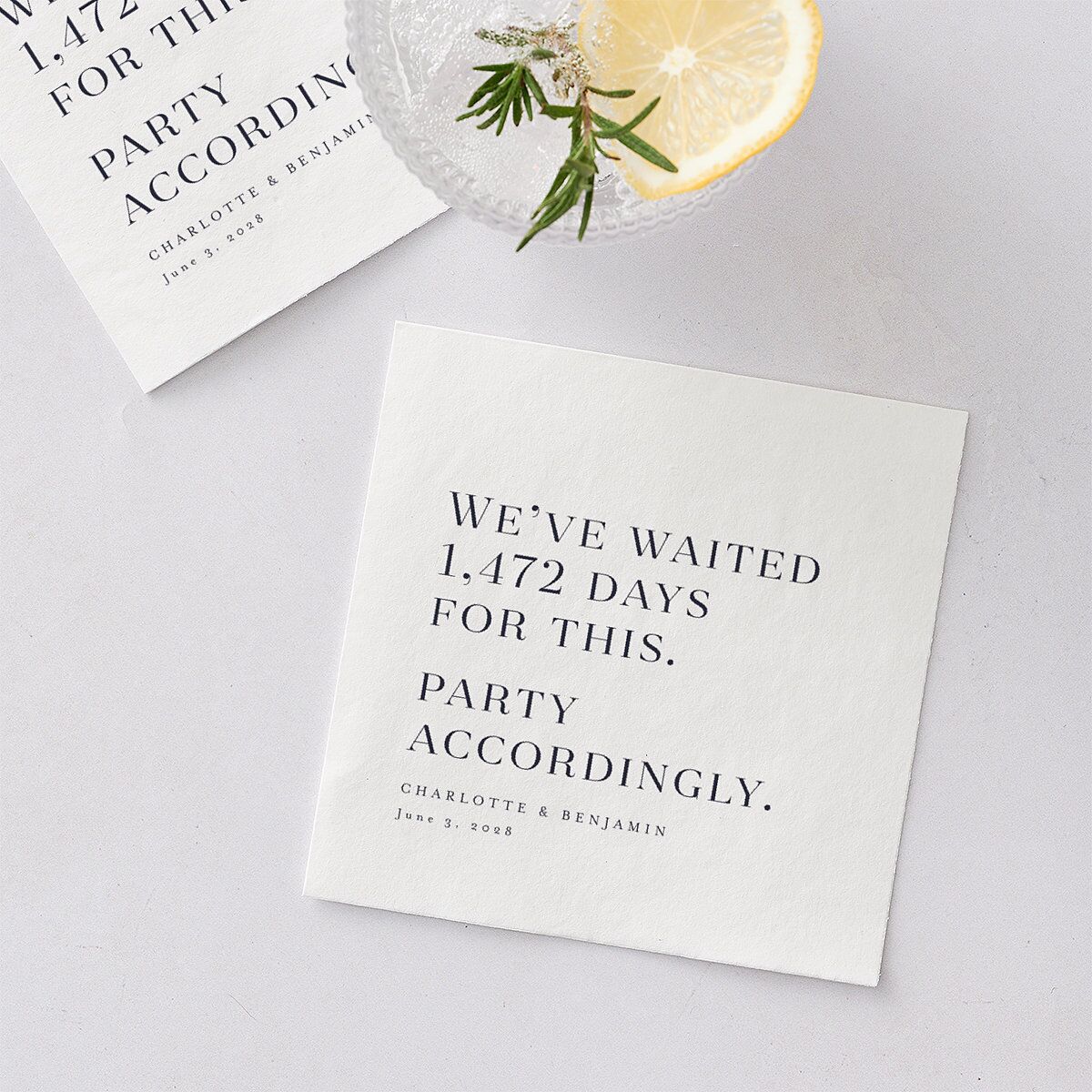 Enchanted Evening Cocktail Napkins Dark Navy Napkin Uncoined