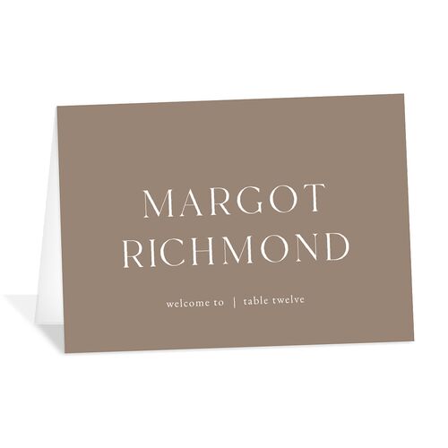 Manhattan Place Cards Fawn Signature