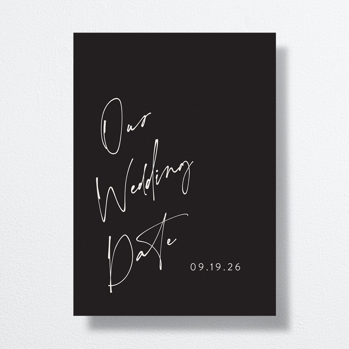 Signed Save The Date Cards Licorice Signature smooth No