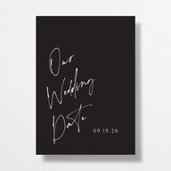 Signed Save The Date Cards Licorice Signature smooth No