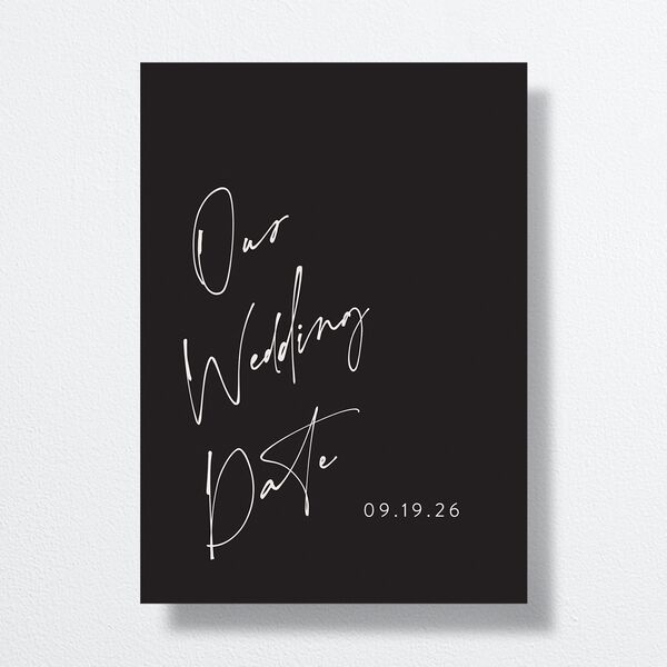 Signed Save The Date Cards Licorice Signature smooth No