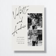 Signed Save The Date Cards Licorice Signature smooth No
