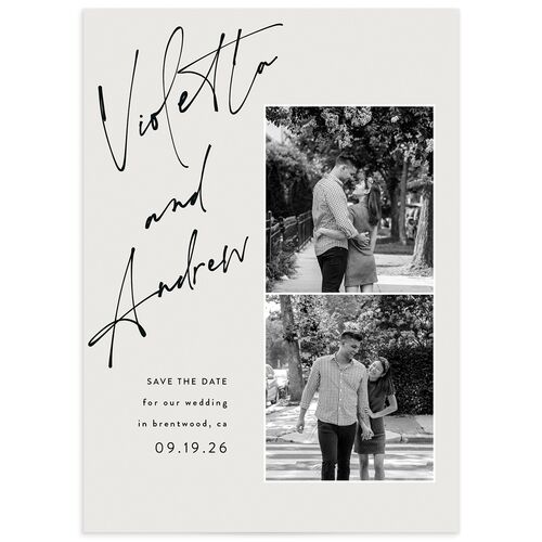Signed Save The Date Cards - Black
