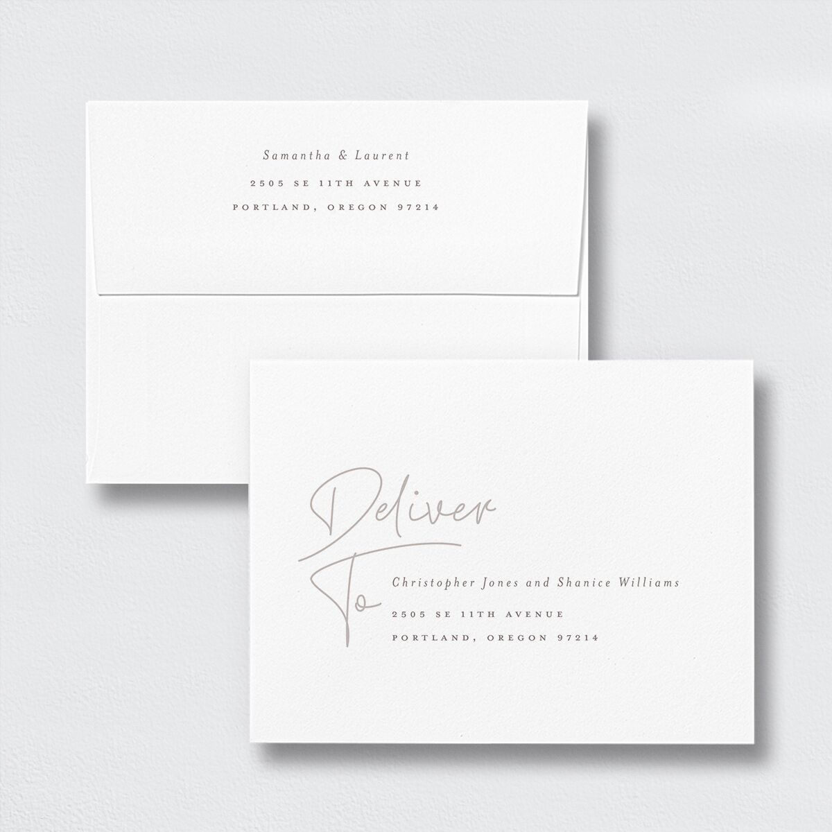 Finally Save the Date Magnet Envelopes White Standard Bisque Both Recipient and Return Addresses