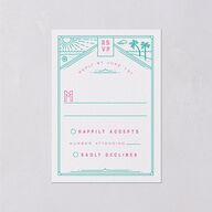 Iconic Beach Wedding Response Cards Sky Signature Standard