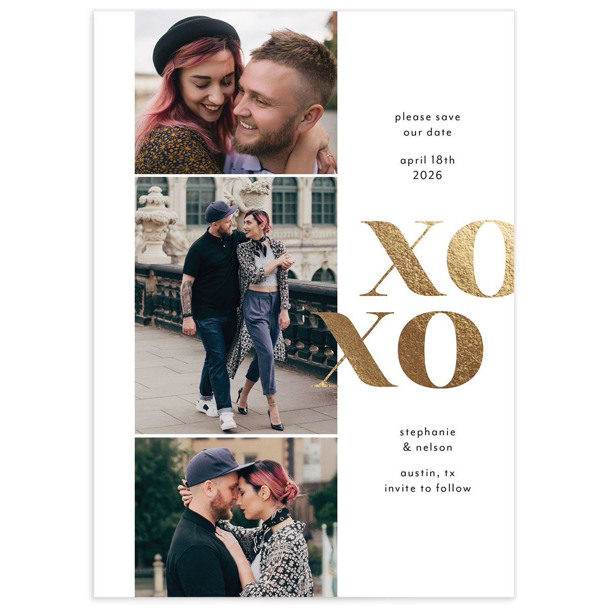 XOXO Save The Date Cards