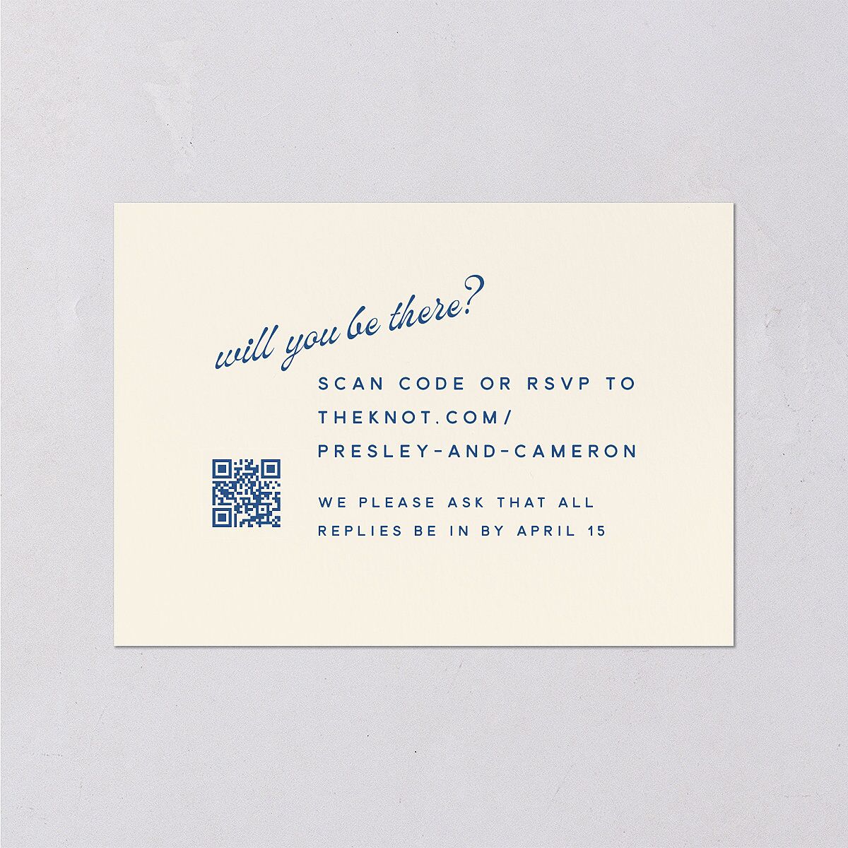 Cabana Stripes Wedding Response Cards Lemon Signature Standard