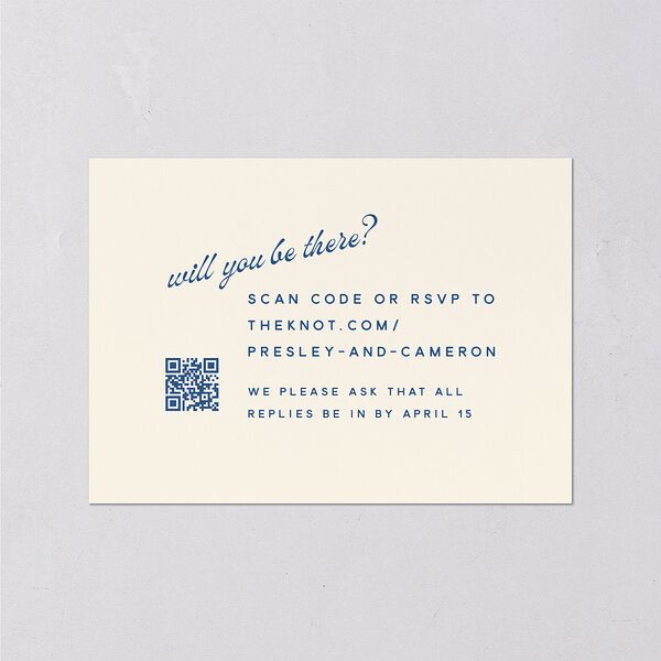 Cabana Stripes Wedding Response Cards Lemon Signature Standard