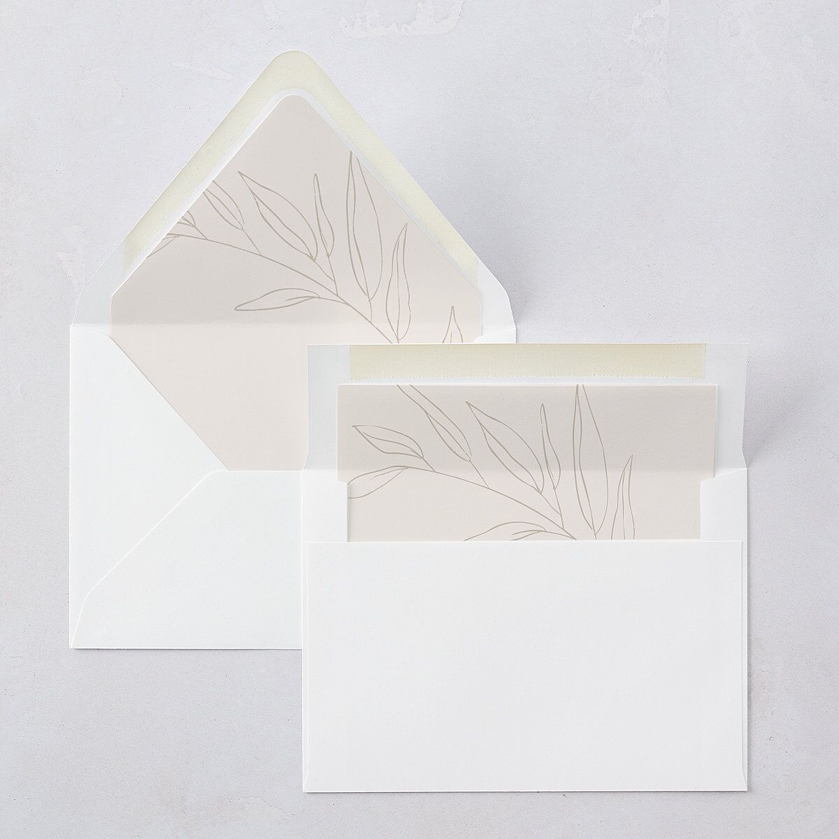 Captured Love Engagement Party Euro Envelope Liners Pure White Luxe