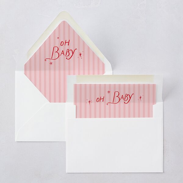 Whimsical Handwritten Home for the Holidays Photos Euro Envelope Liners Ruby Luxe