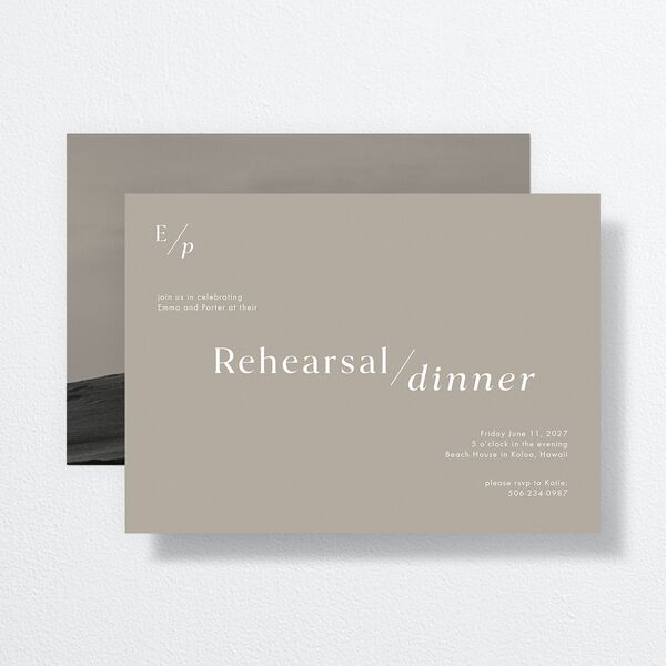 You and Me Rehearsal Dinner Invitations Fawn Signature Standard
