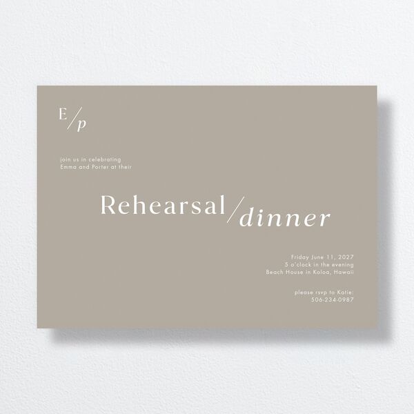 You and Me Rehearsal Dinner Invitations Fawn Signature Standard