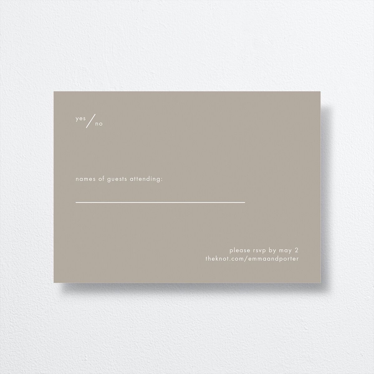 You and Me Wedding Response Cards — view 2