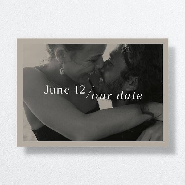 You and Me Save the Date Cards front in Cream