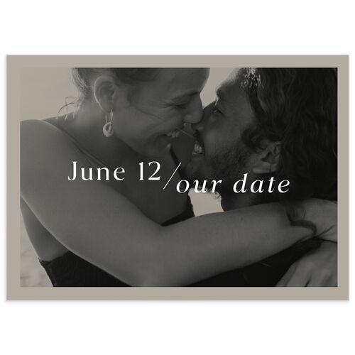 You and Me Save the Date Cards - Cream