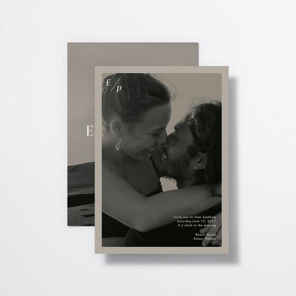 You and Me Wedding Invitations front-and-back