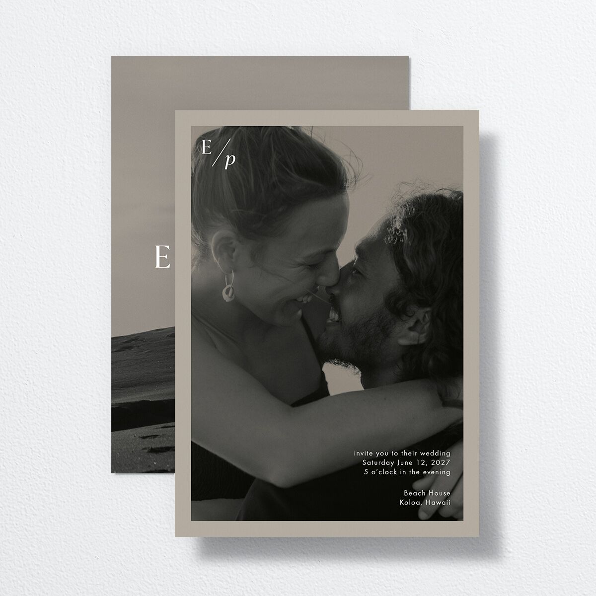 You and Me Wedding Invitations Fawn Signature No Standard
