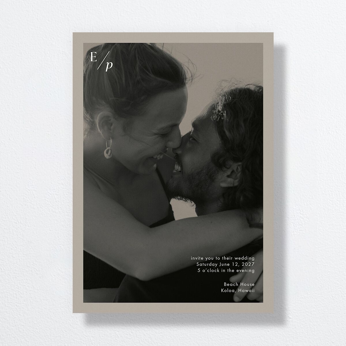 You and Me Wedding Invitations Fawn Signature No Standard
