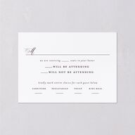 Formal Opulent Frame Wedding Response Cards Bordeaux Gold Signature